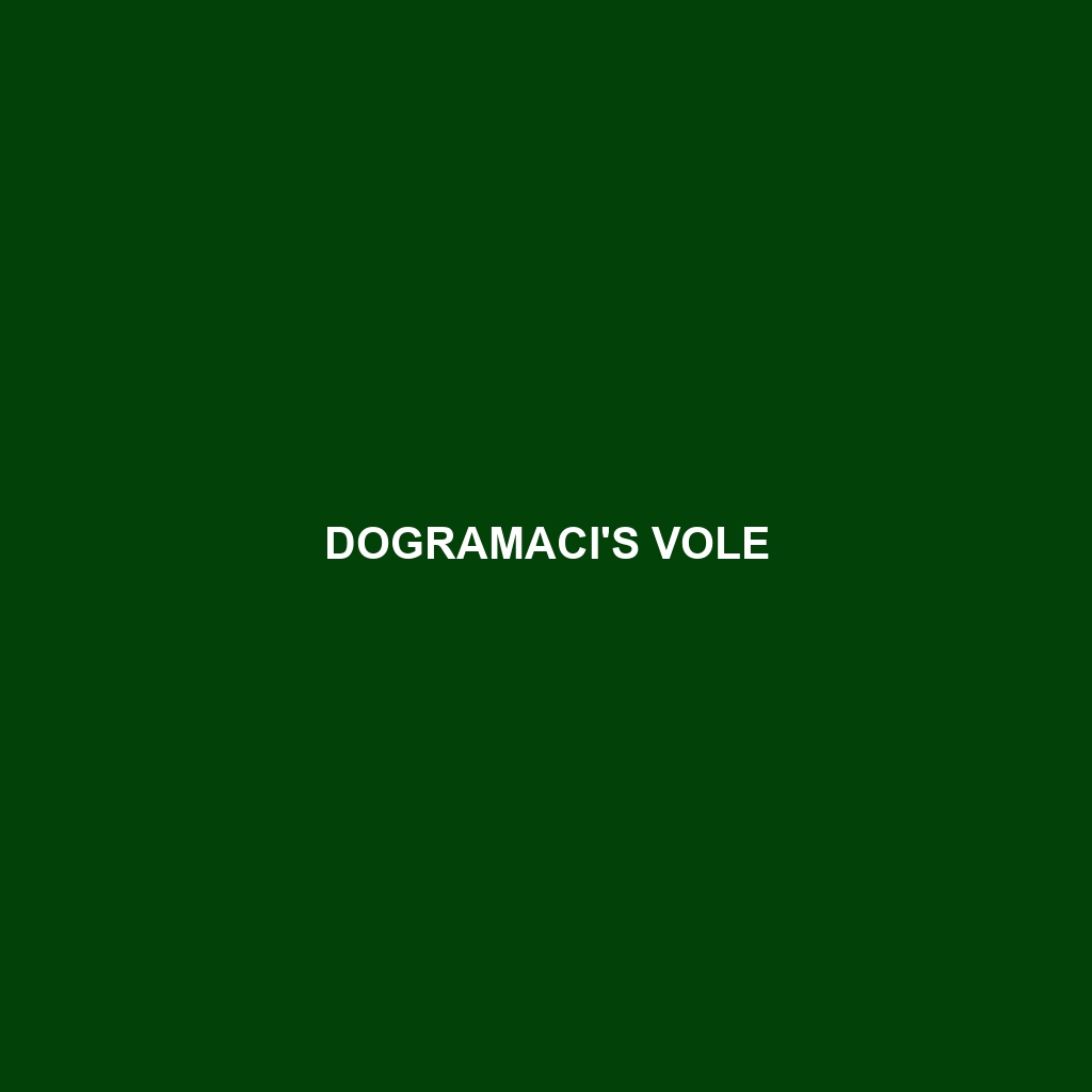 Dogramaci's Vole