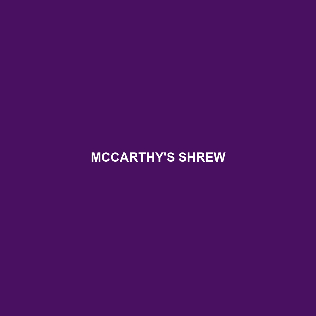 McCarthy's Shrew