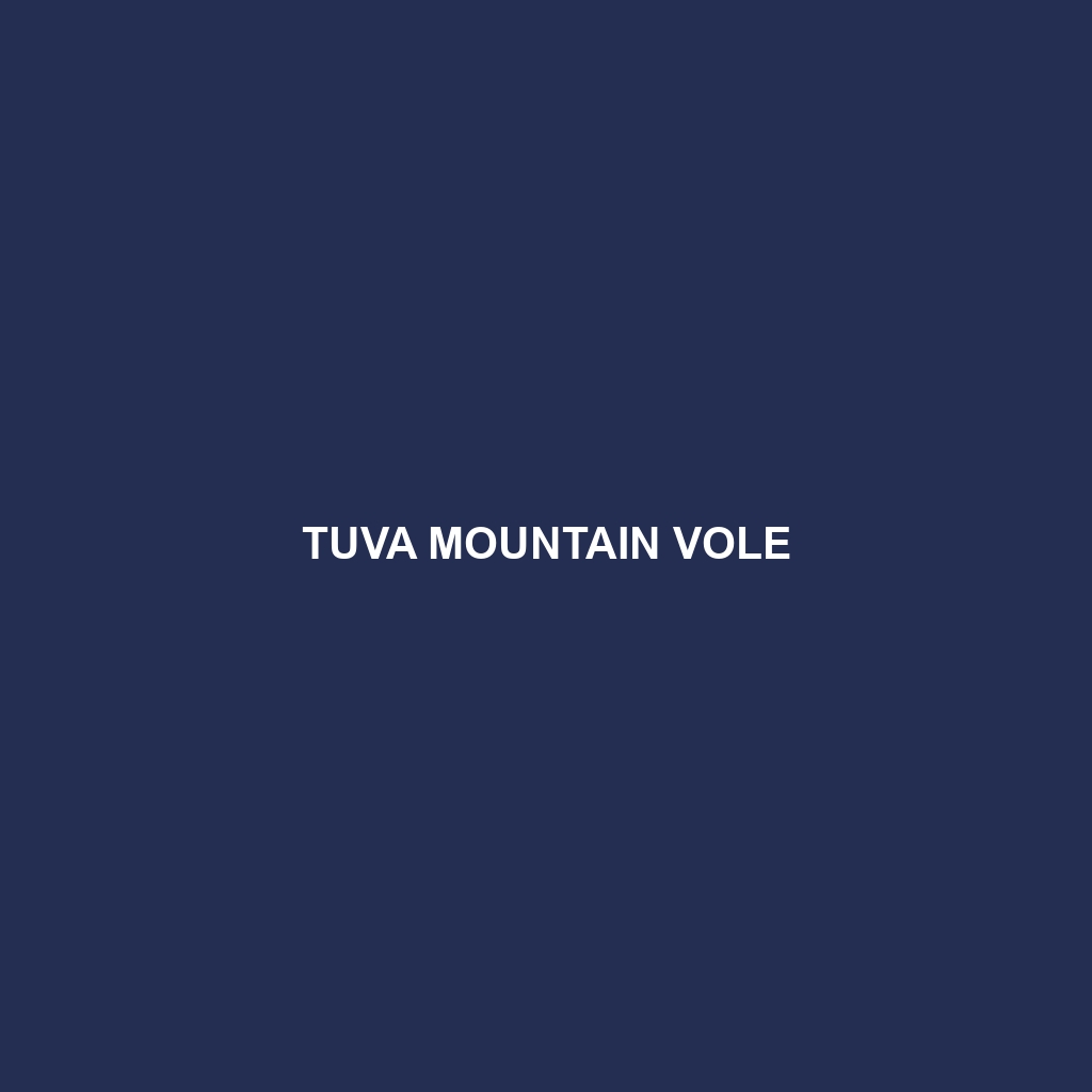 Tuva Mountain Vole