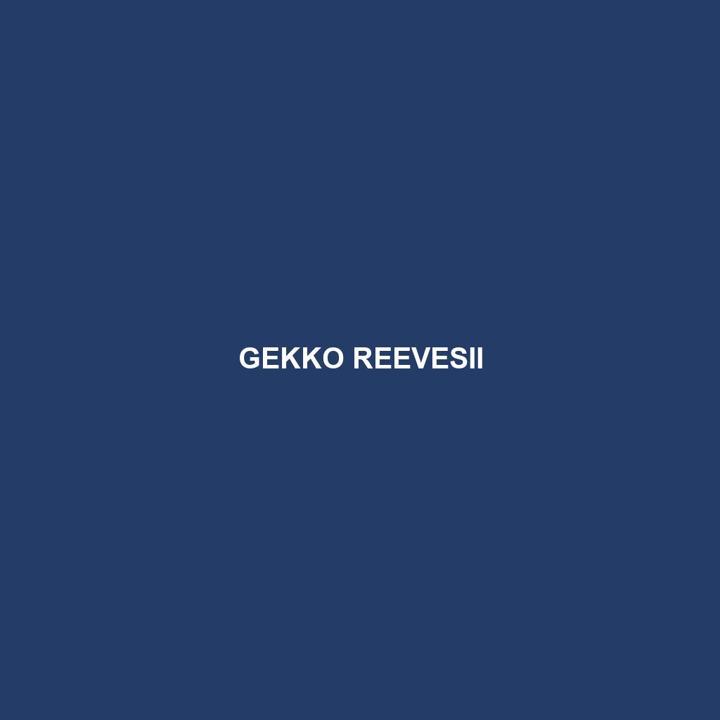 Gekko reevesii