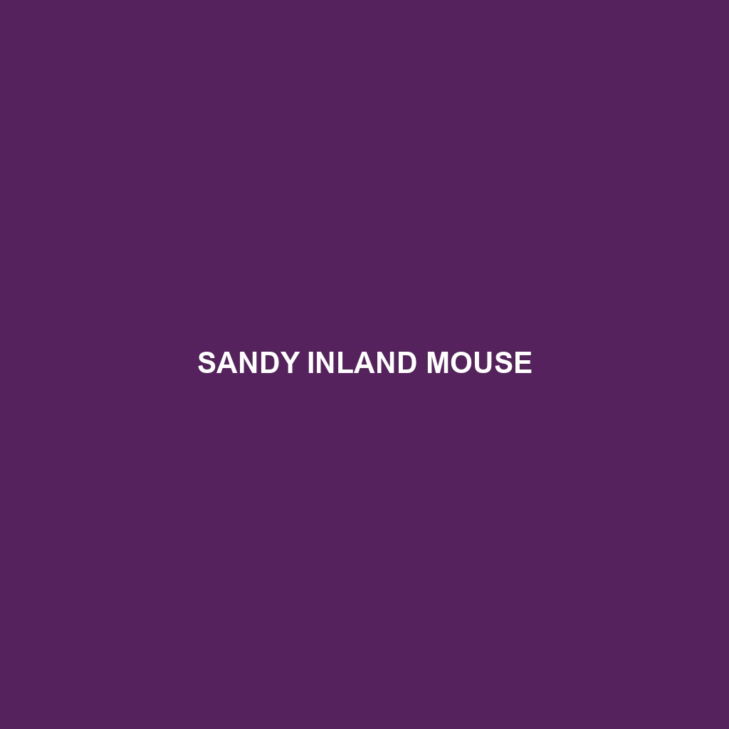 Sandy Inland Mouse