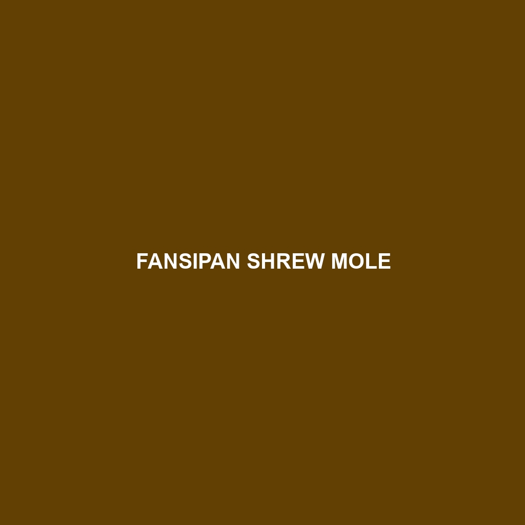 Fansipan Shrew Mole