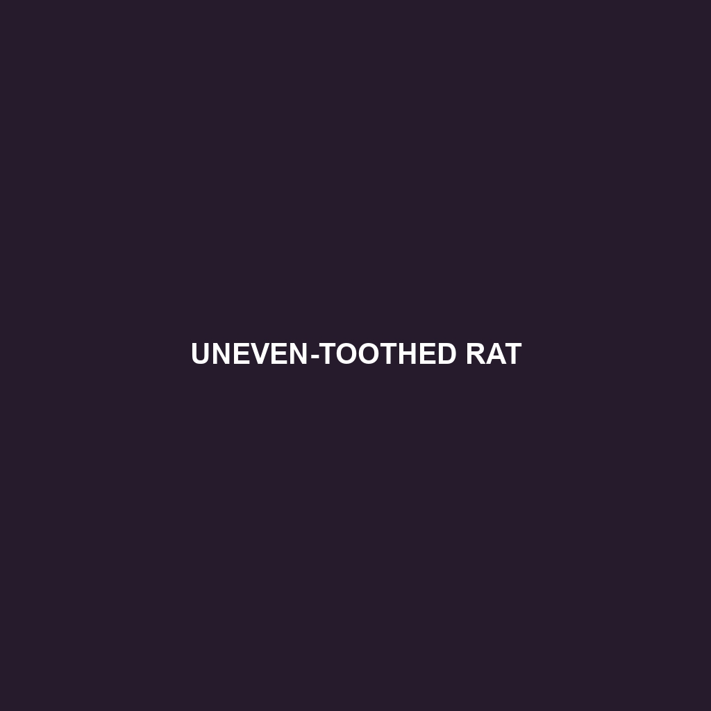 Uneven-toothed Rat