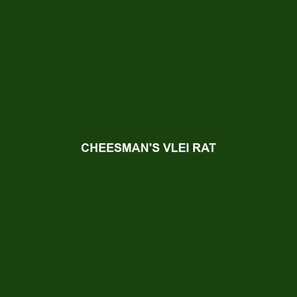 Cheesman's Vlei Rat