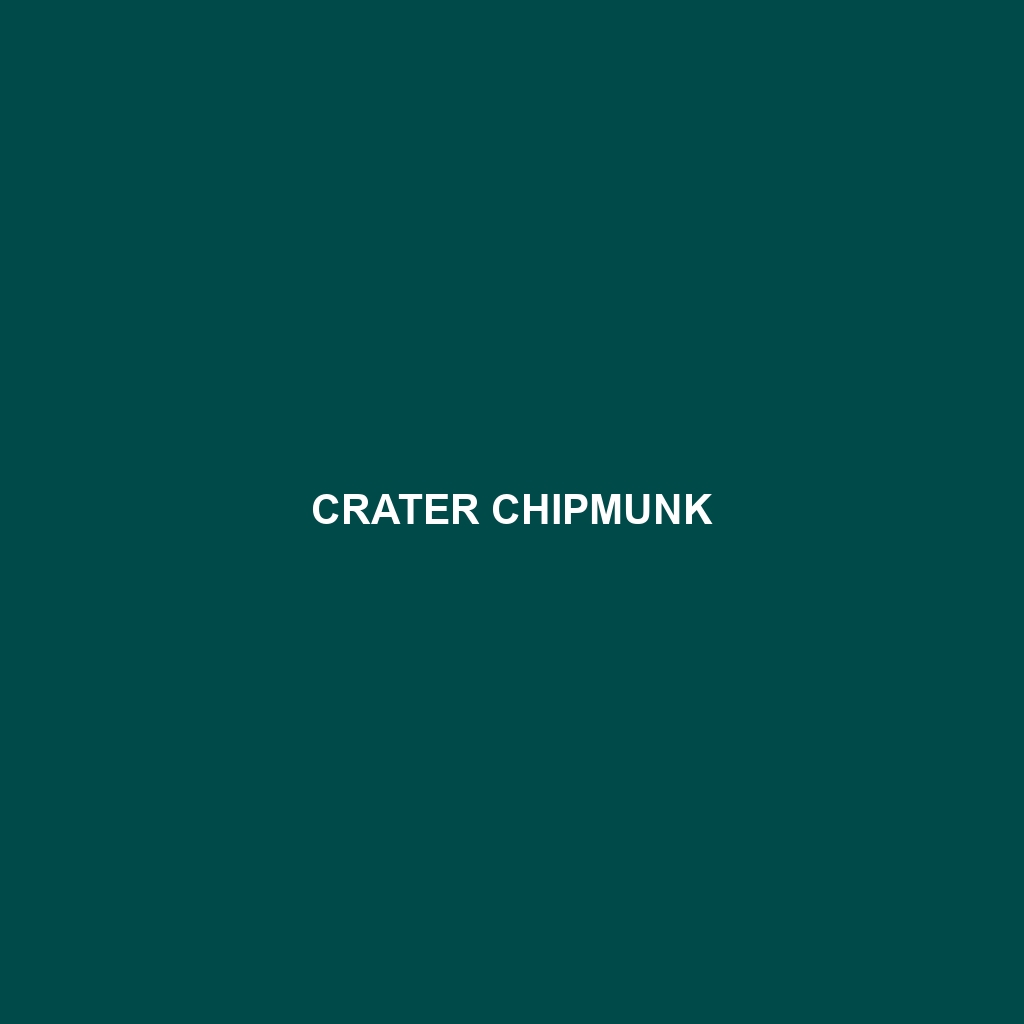 Crater Chipmunk