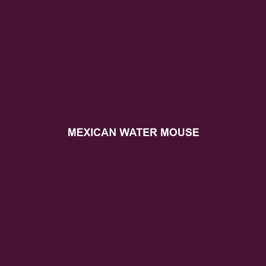 Mexican Water Mouse