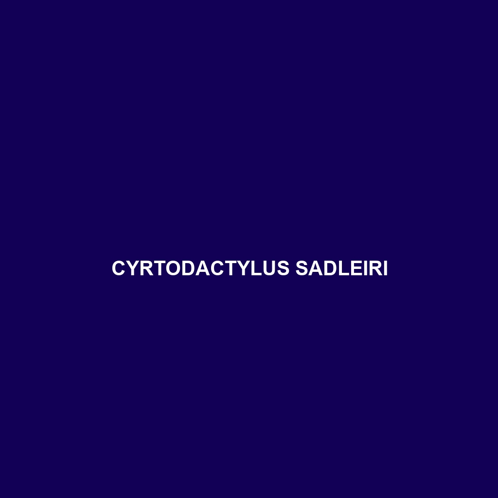 Cyrtodactylus sadleiri