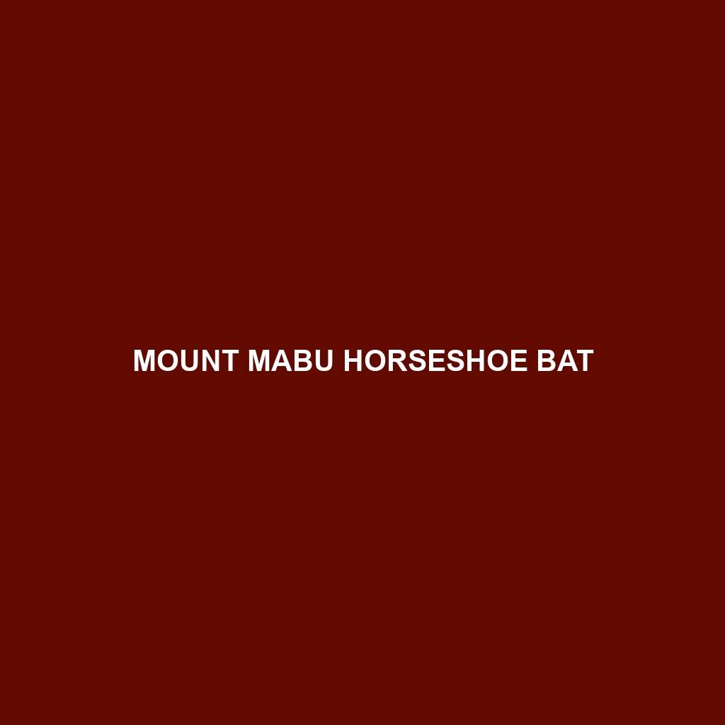 Mount Mabu Horseshoe Bat