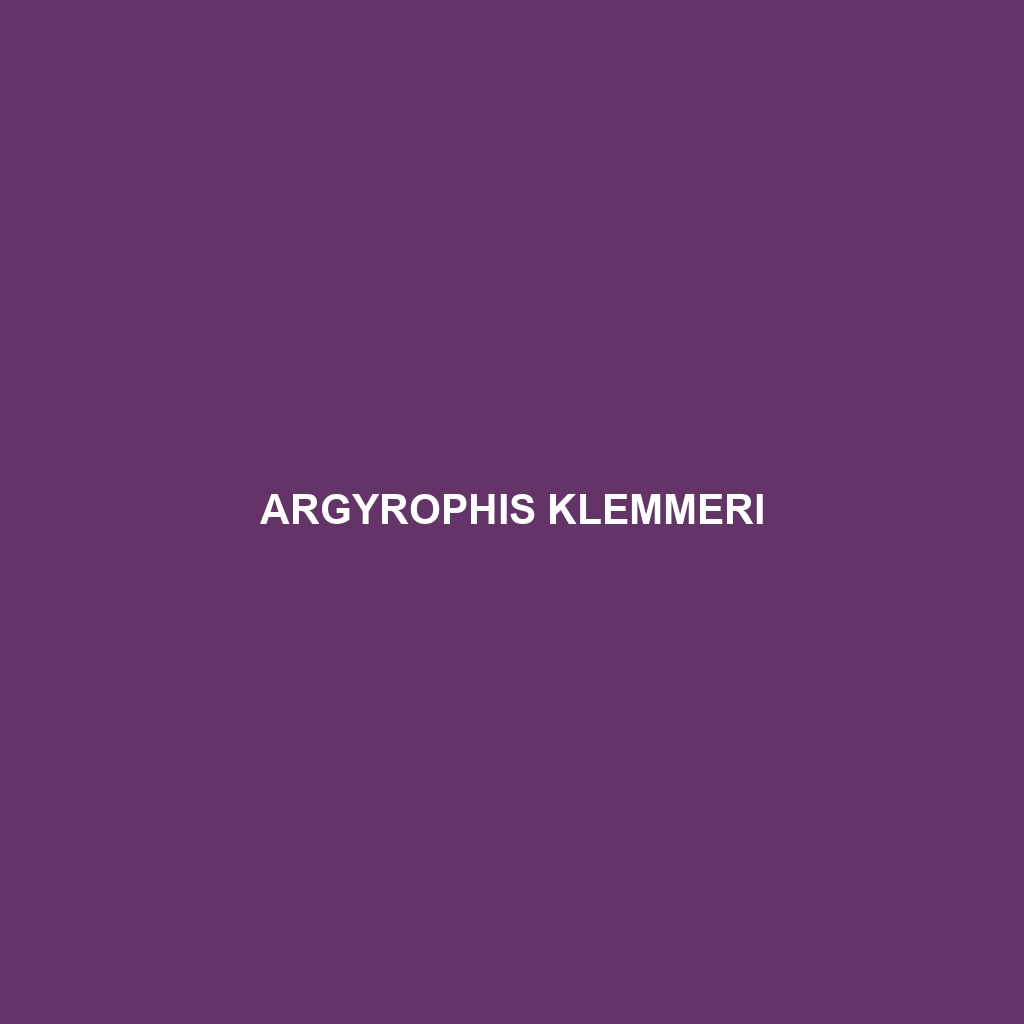 Argyrophis klemmeri