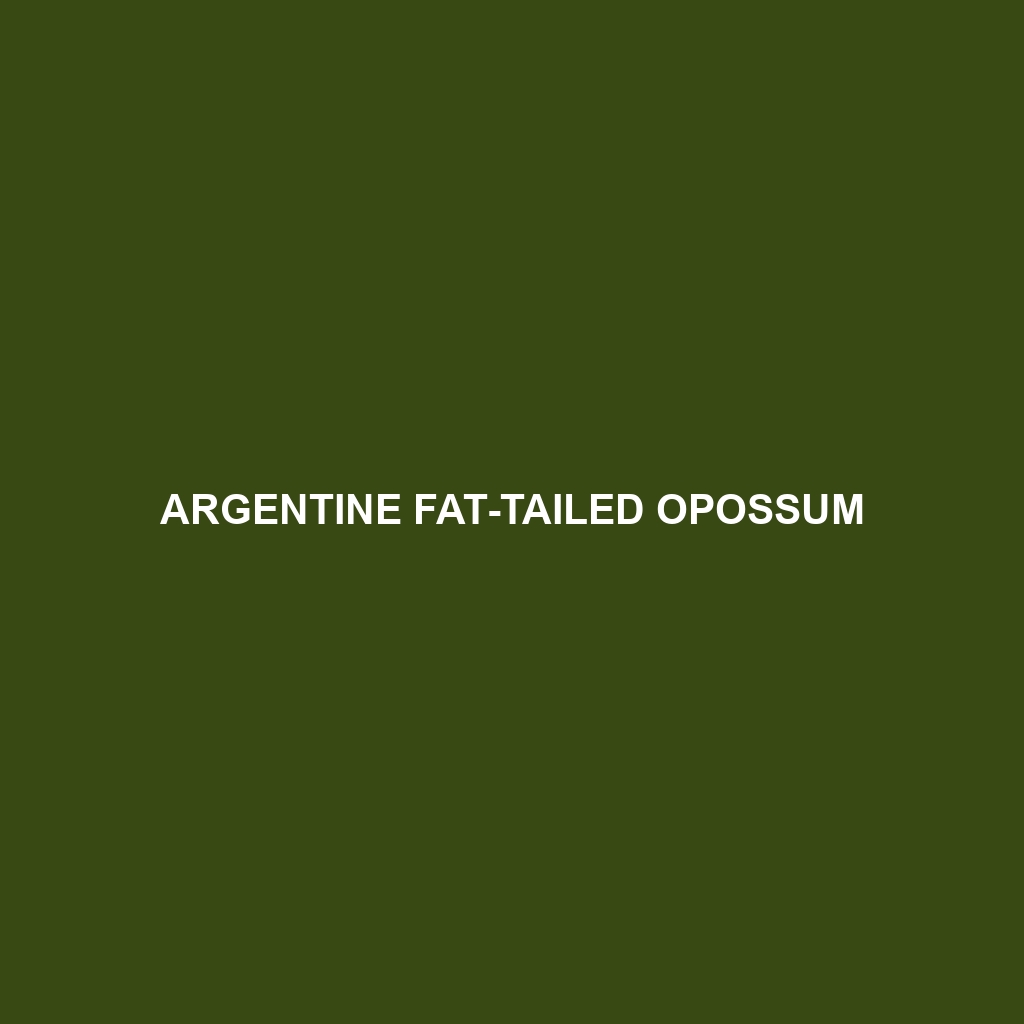 Argentine Fat-tailed Opossum