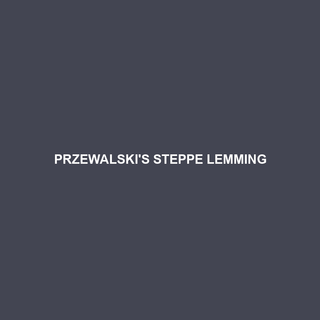 Przewalski's Steppe Lemming