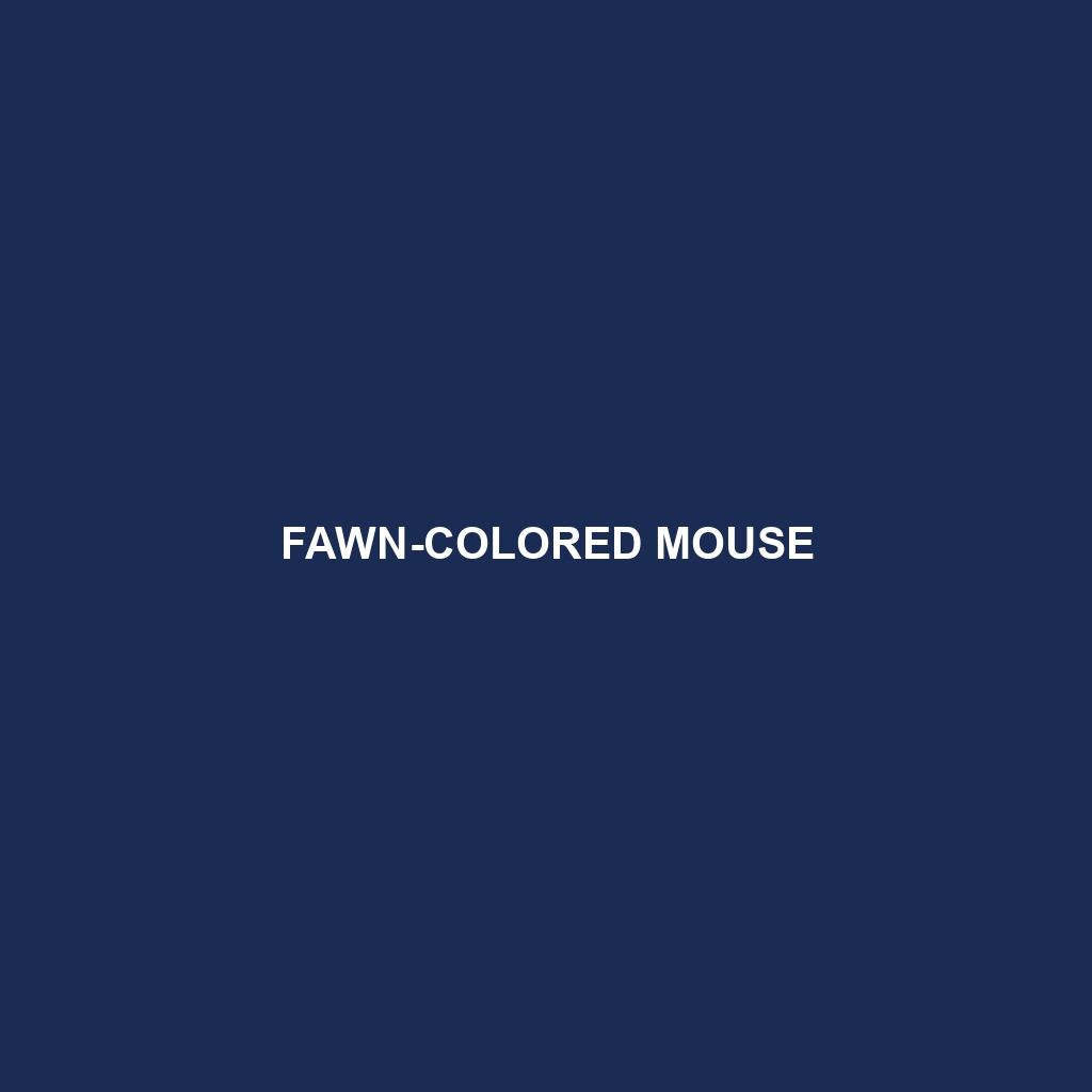 Fawn-colored Mouse