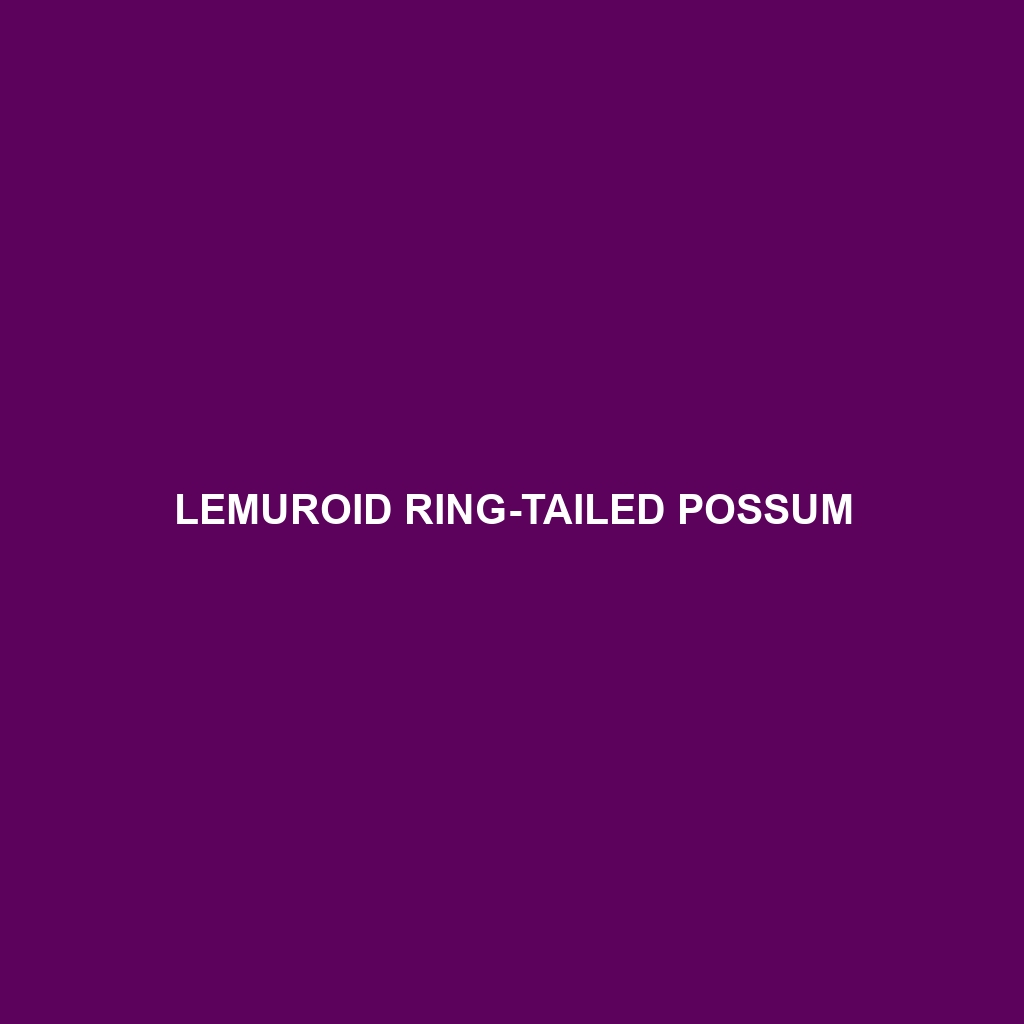 Lemuroid Ring-tailed Possum