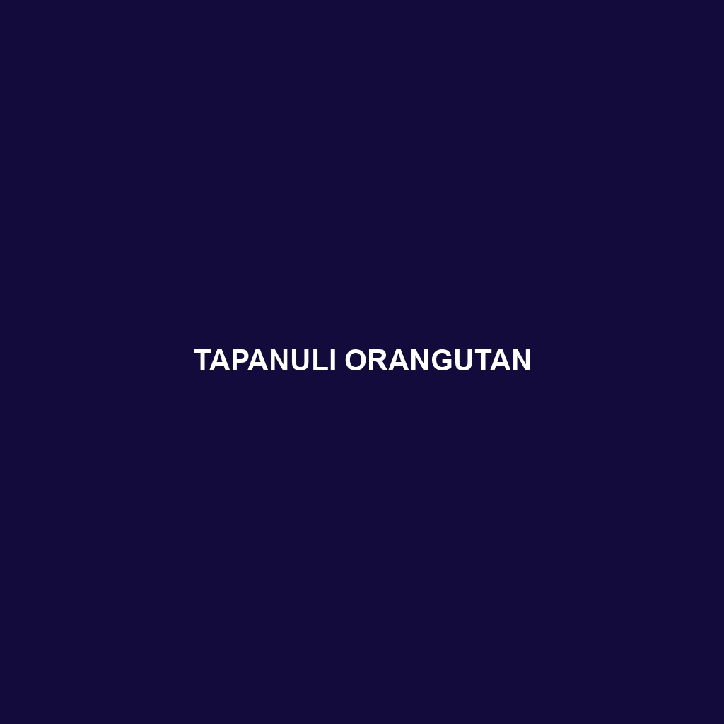 Tapanuli Orangutan