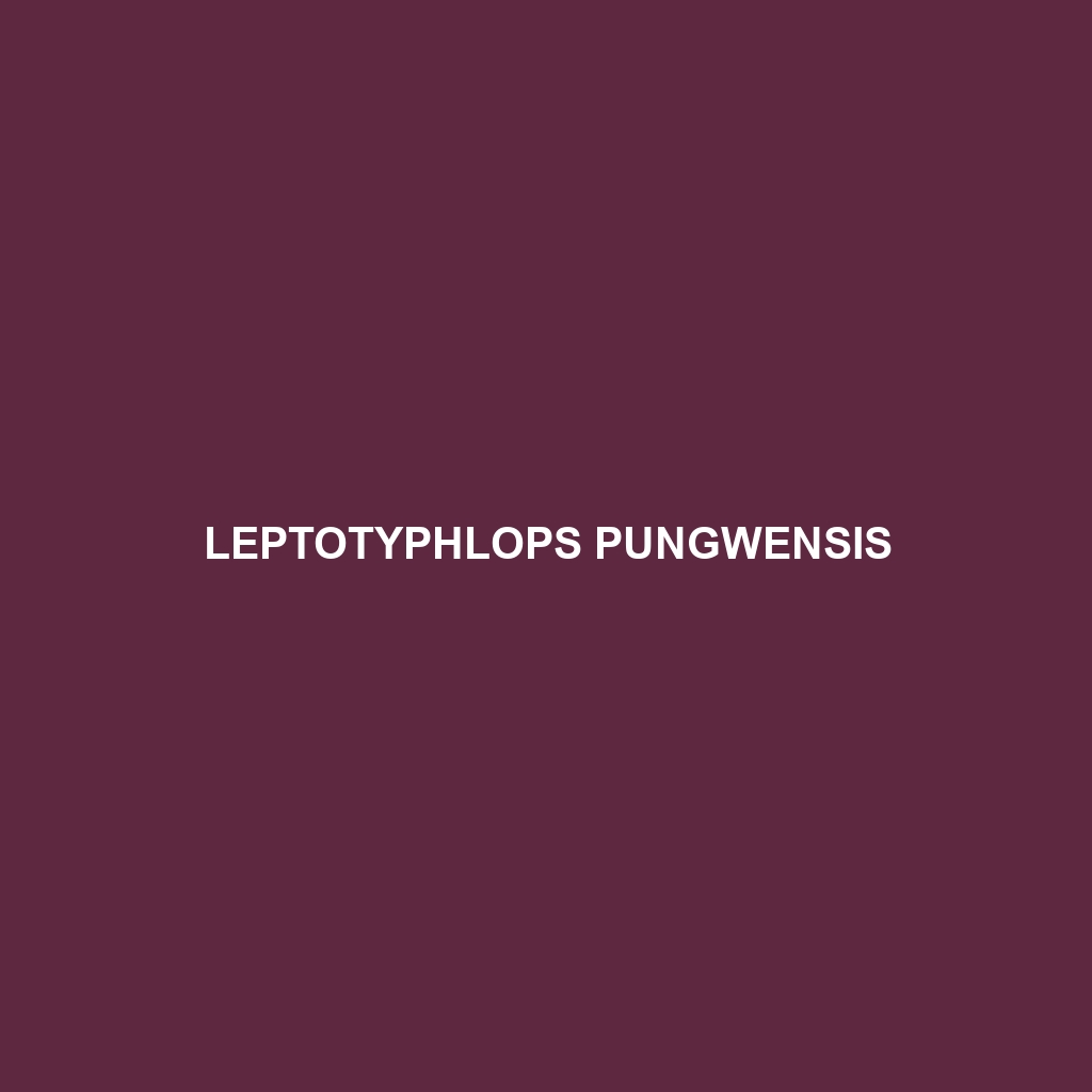 Leptotyphlops pungwensis