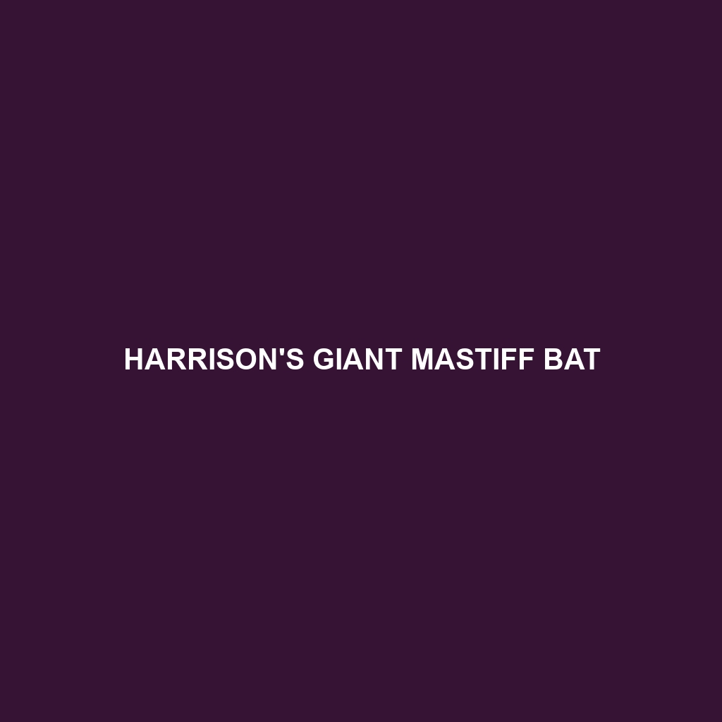 Harrison's Giant Mastiff Bat