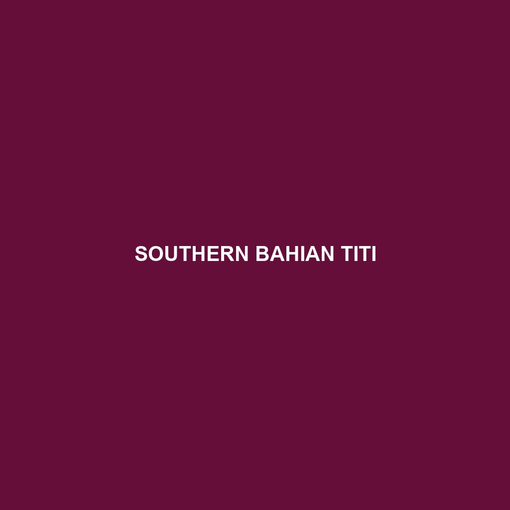 Southern Bahian Titi