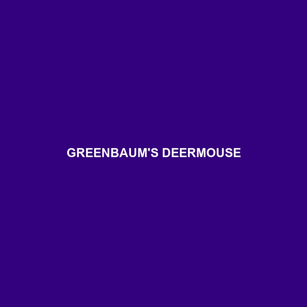 Greenbaum's Deermouse