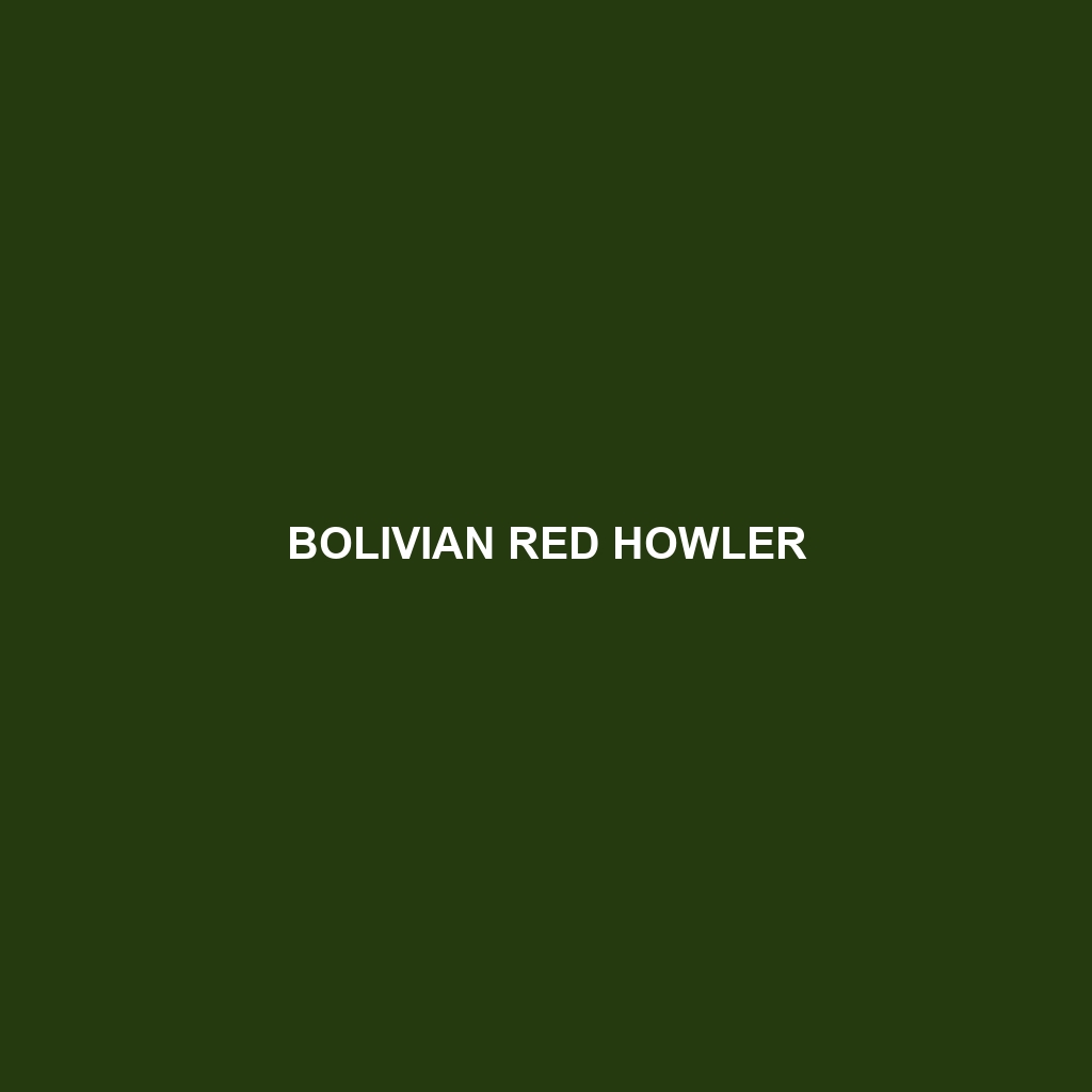 Bolivian Red Howler