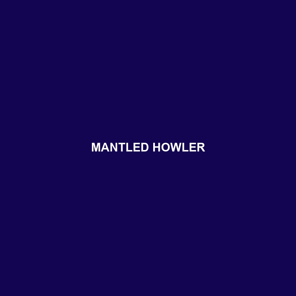 Mantled Howler