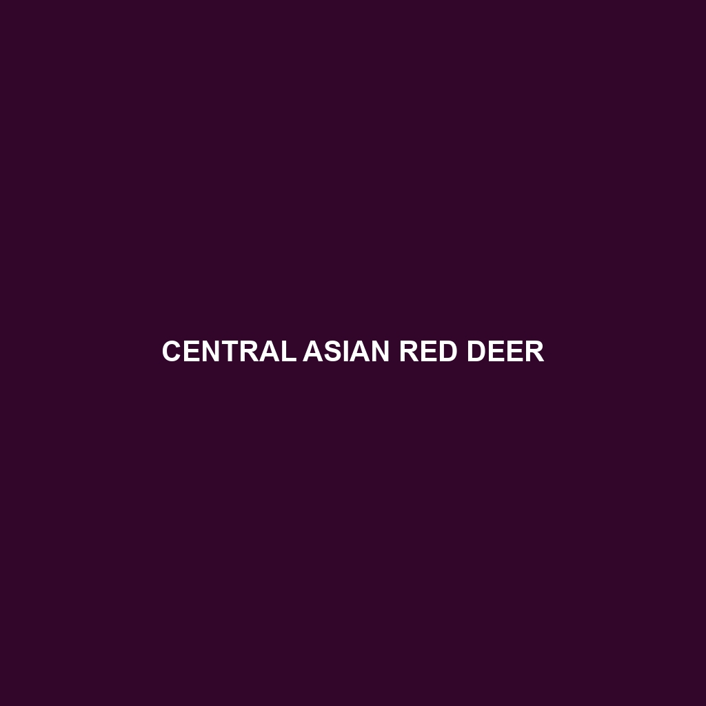 Central Asian Red Deer