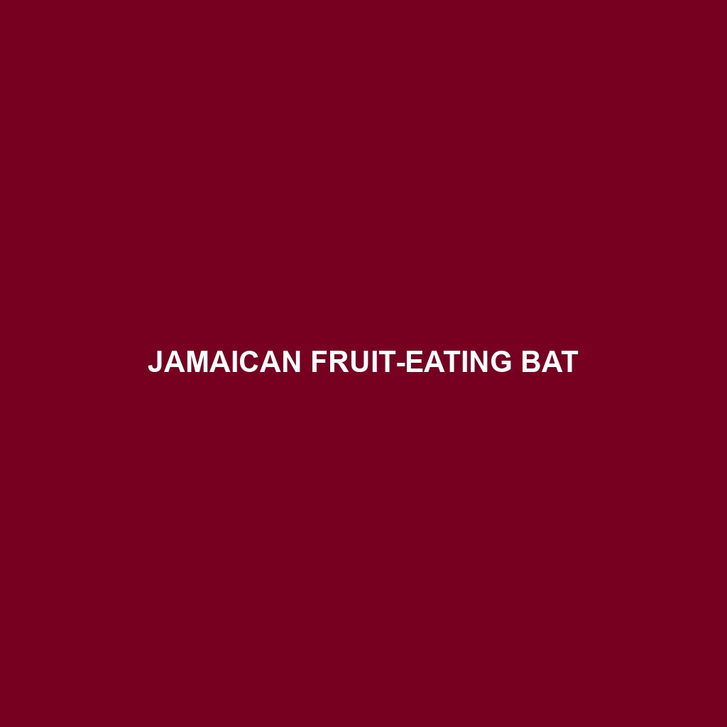 Jamaican Fruit-eating Bat