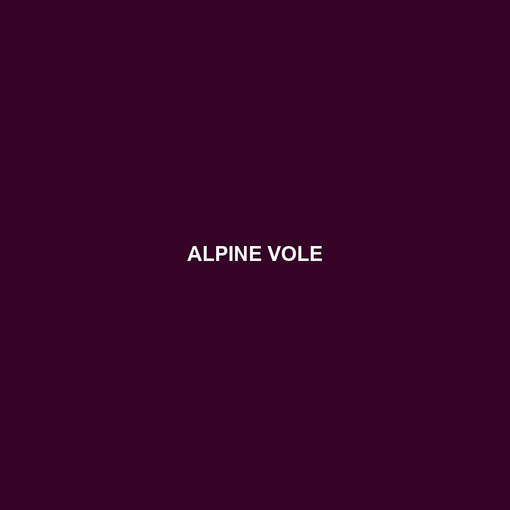 Alpine Vole