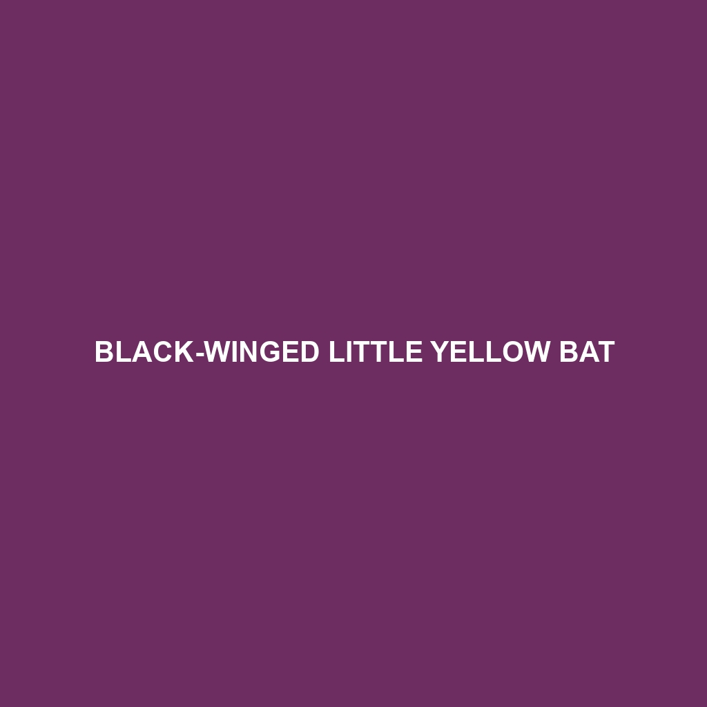 Black-winged Little Yellow Bat