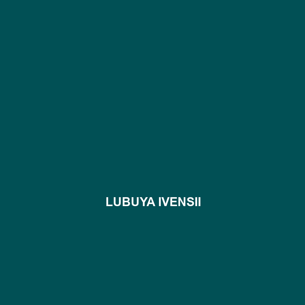 Lubuya ivensii