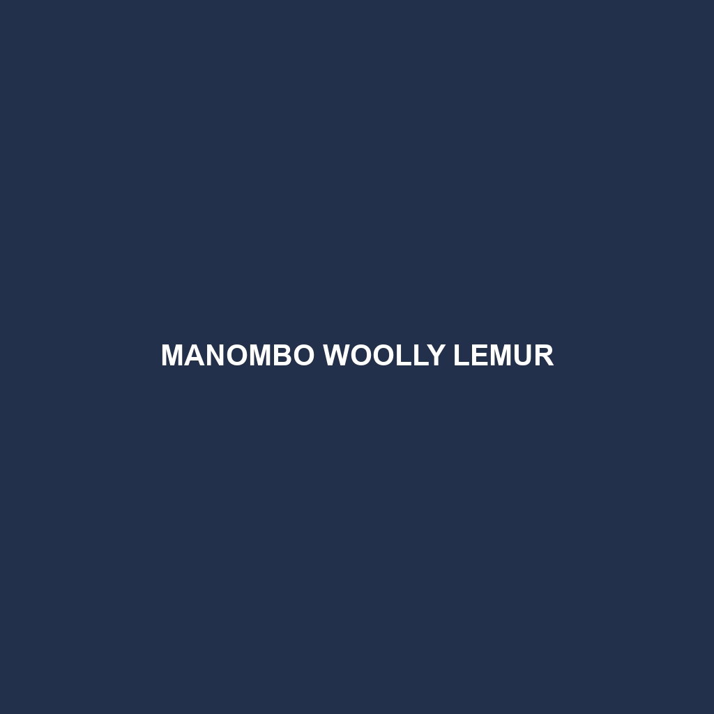 Manombo Woolly Lemur