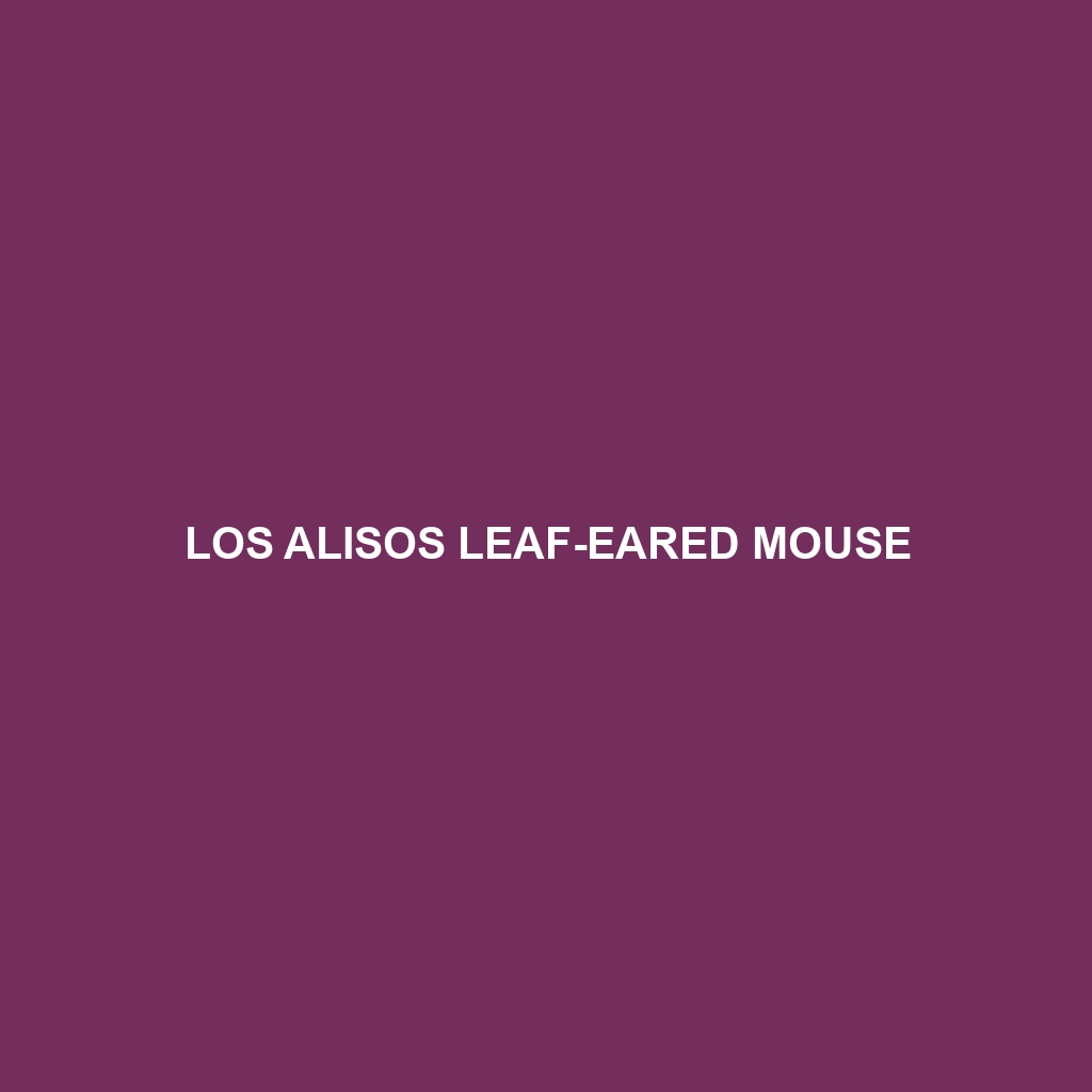 Los Alisos Leaf-eared Mouse