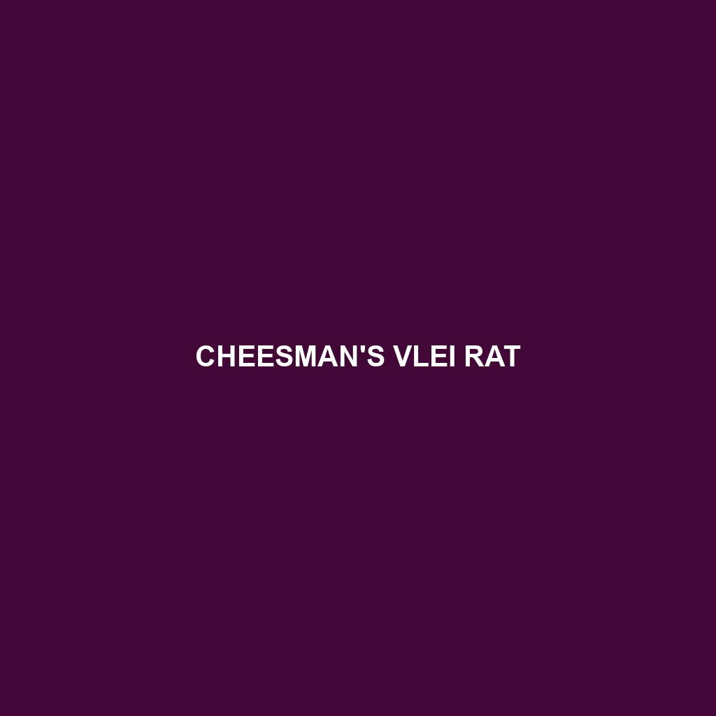 Cheesman's Vlei Rat