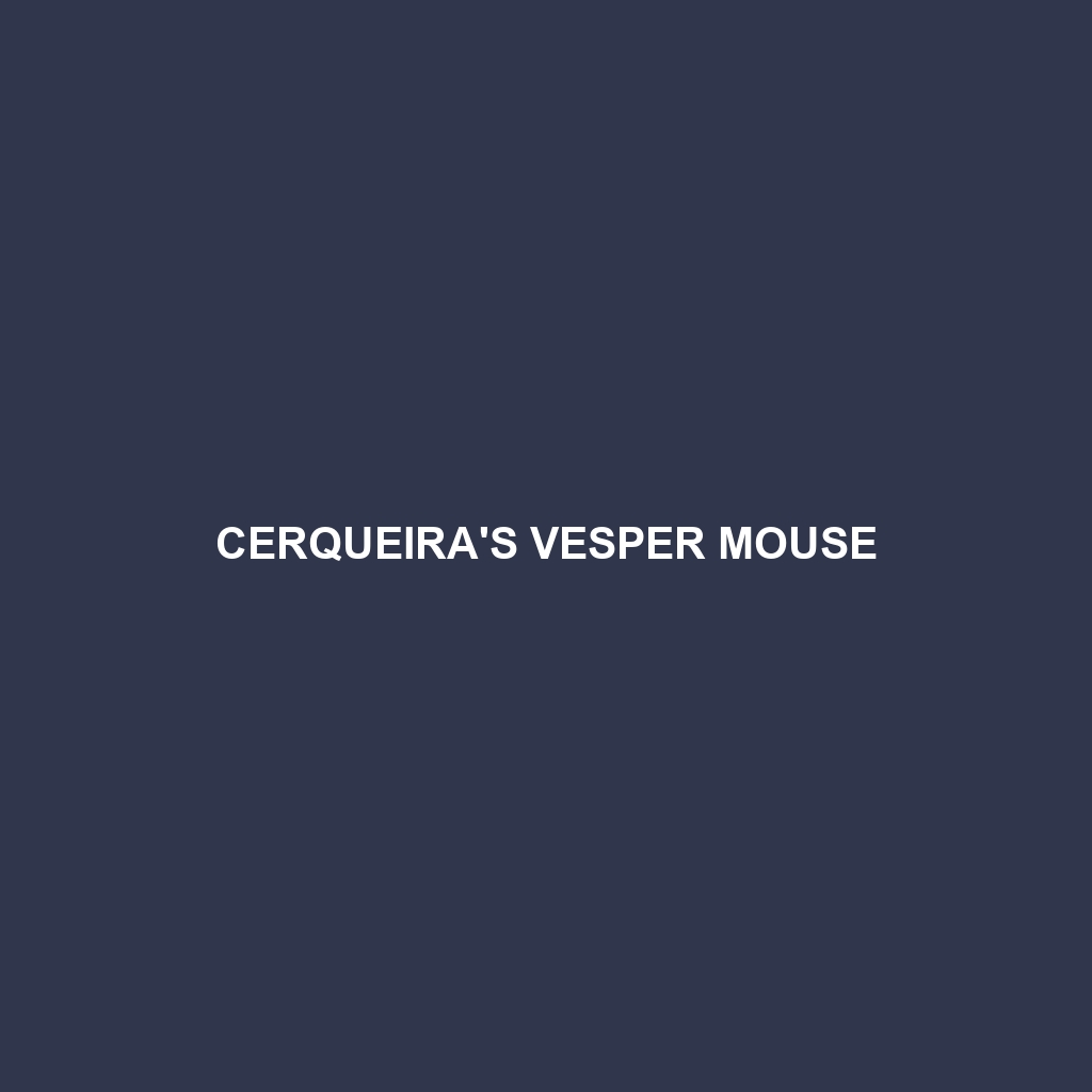 Cerqueira's Vesper Mouse