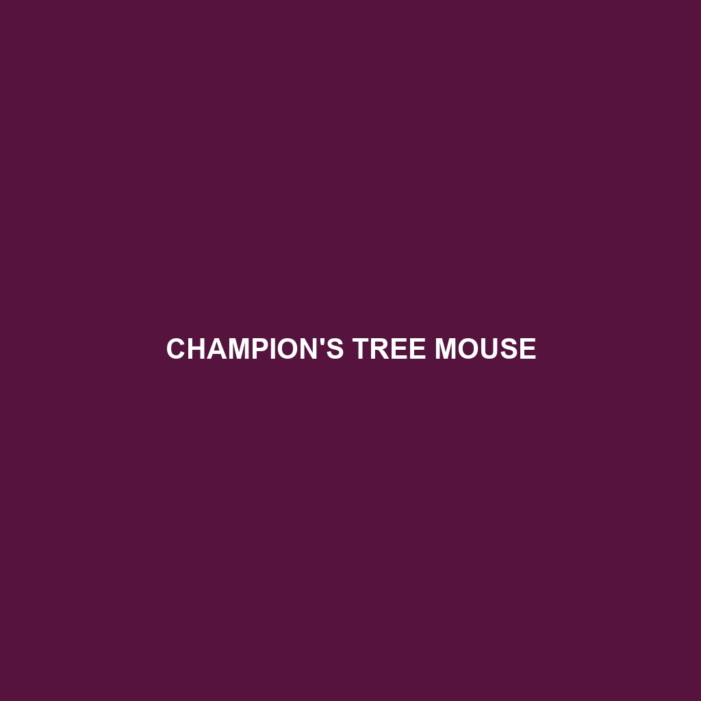 Champion's Tree Mouse