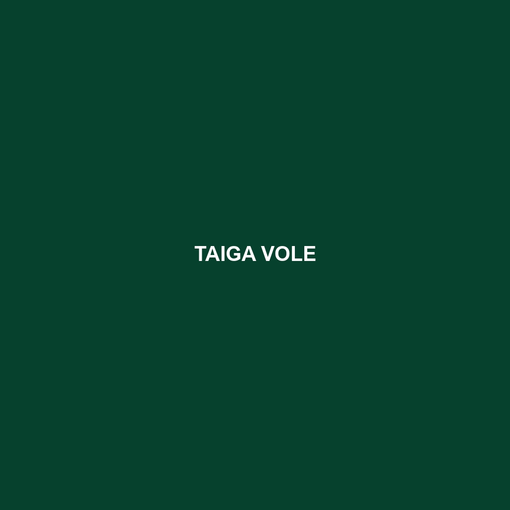 Taiga Vole