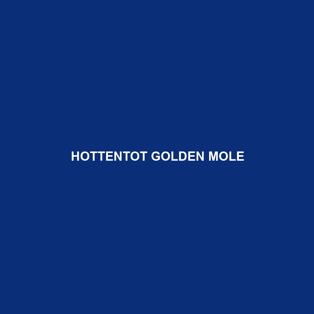 Hottentot Golden Mole