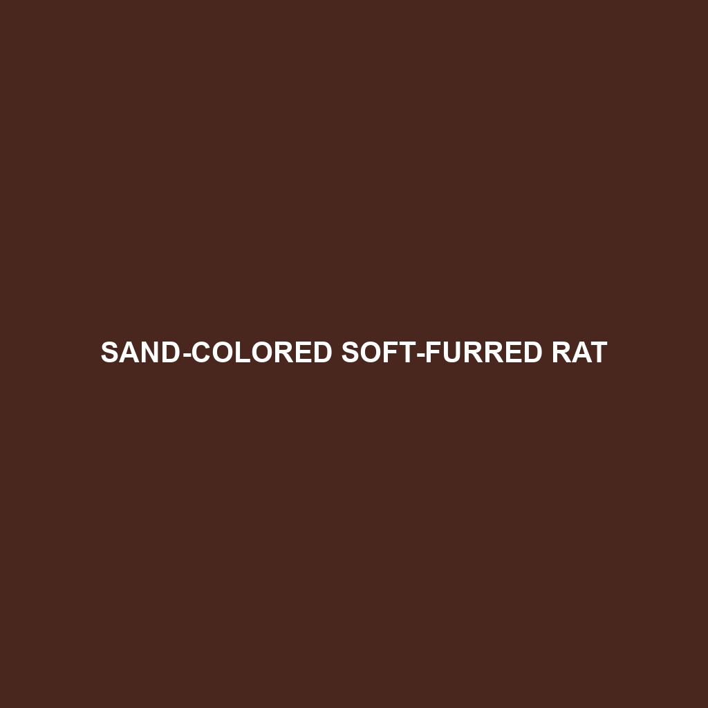 Sand-colored Soft-furred Rat