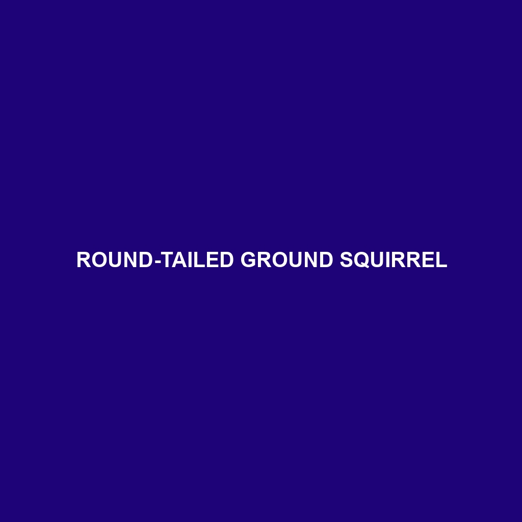 Round-tailed Ground Squirrel