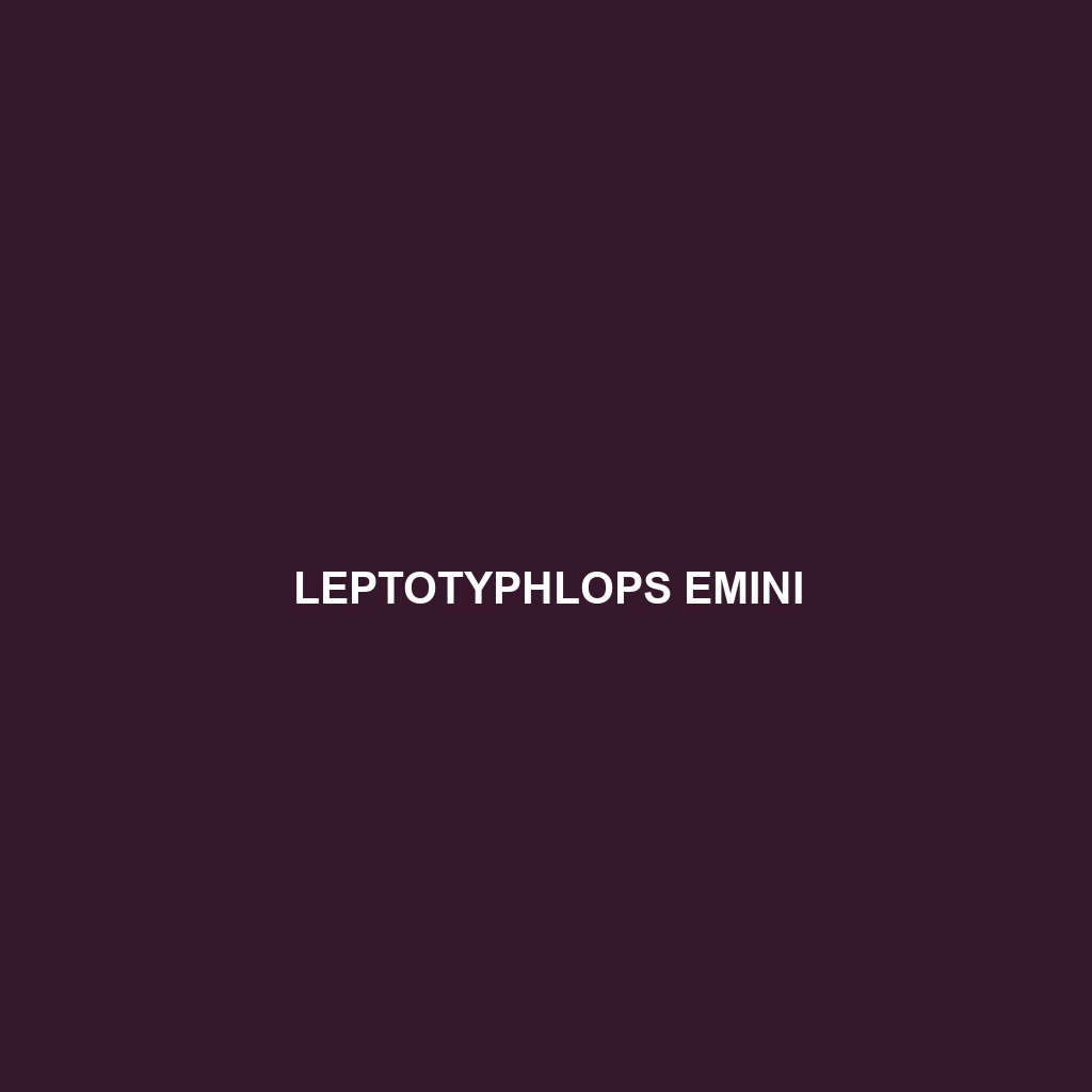 Leptotyphlops emini