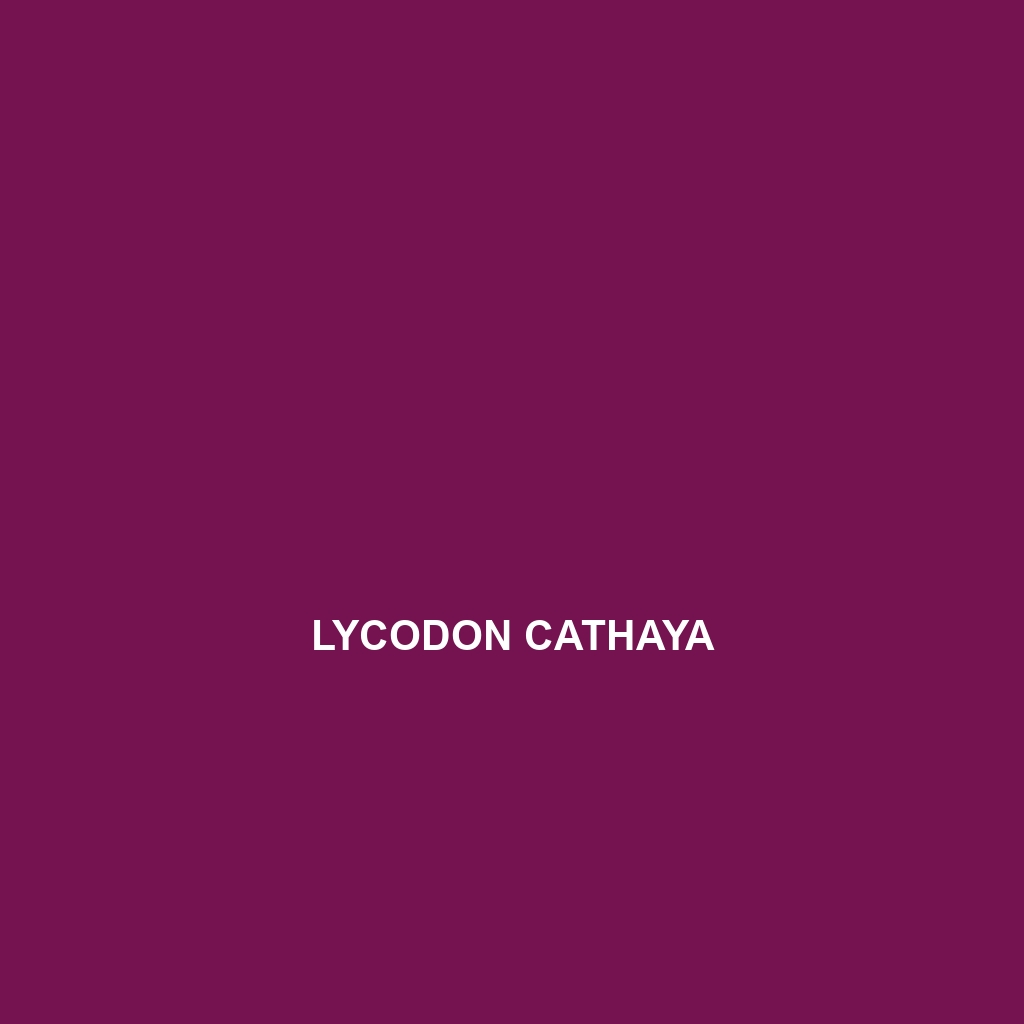 Lycodon cathaya