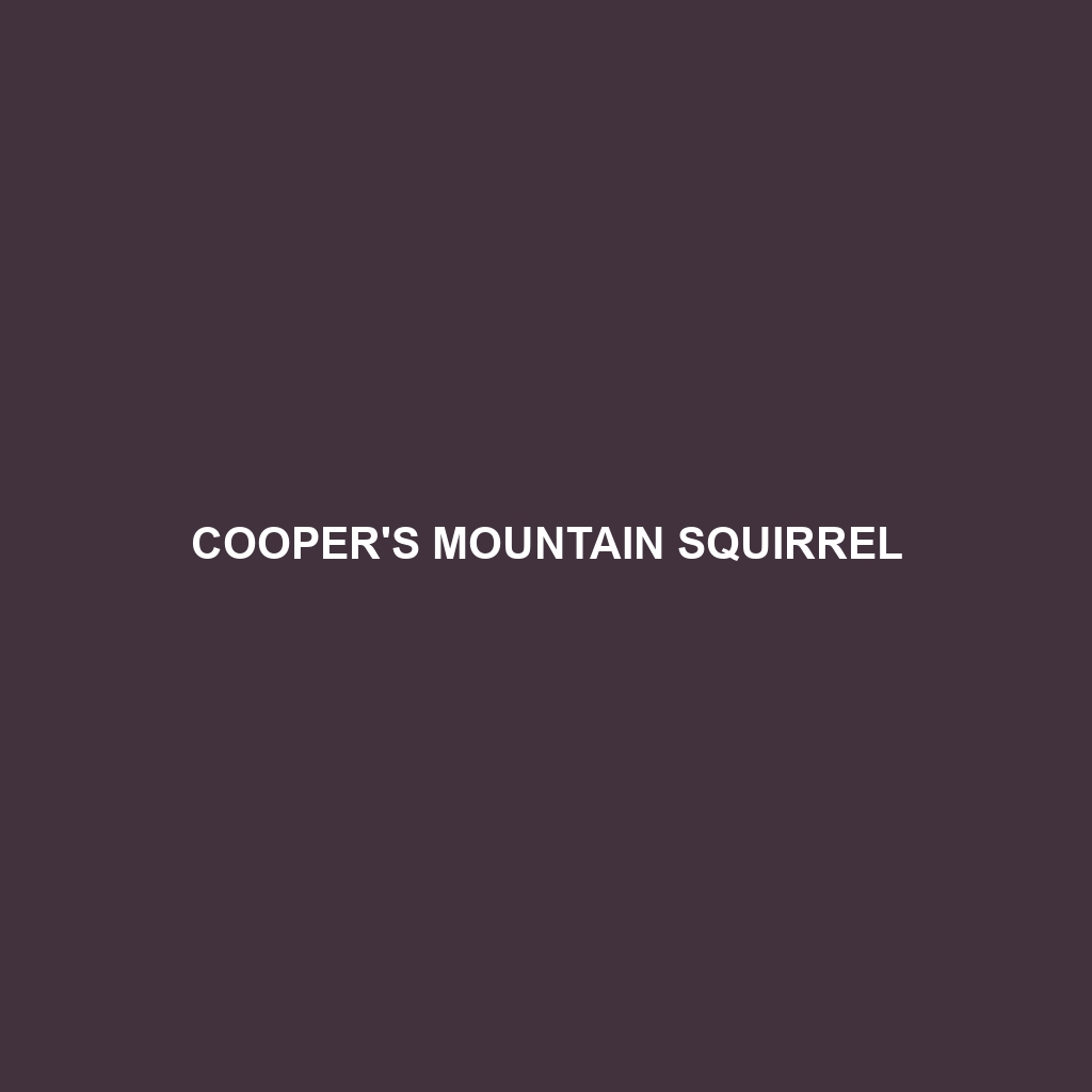 Cooper's Mountain Squirrel