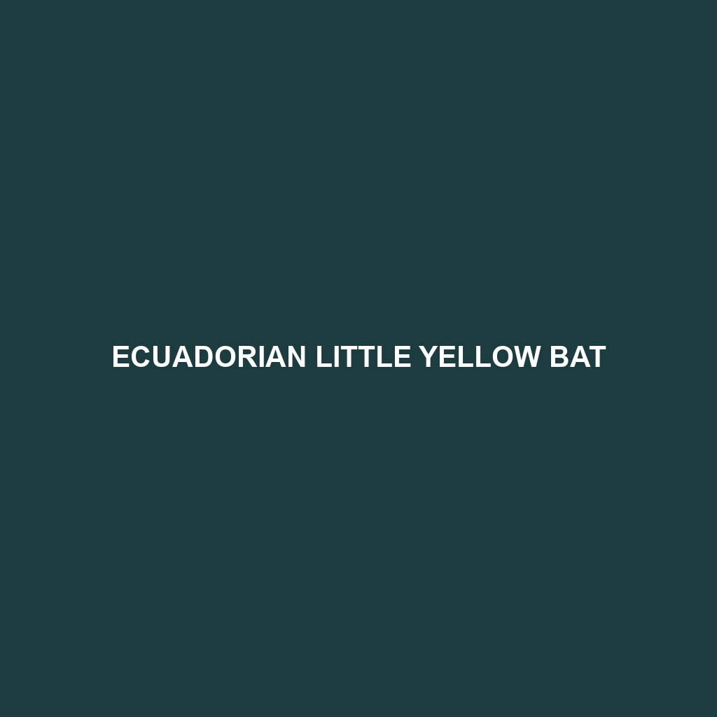 Ecuadorian Little Yellow Bat