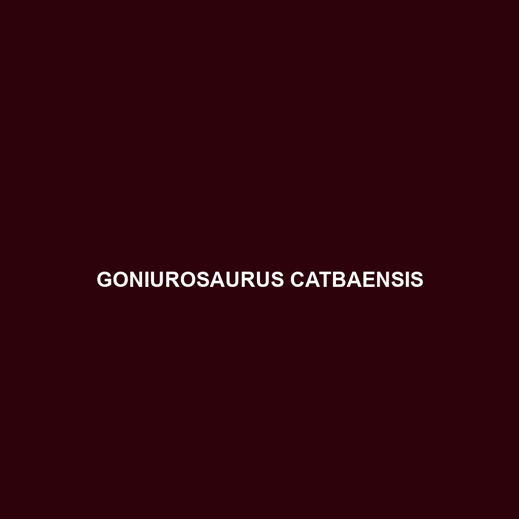 Goniurosaurus catbaensis