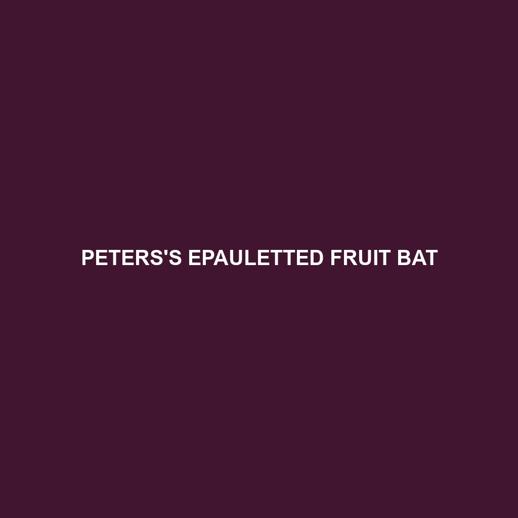 Peters's Epauletted Fruit Bat