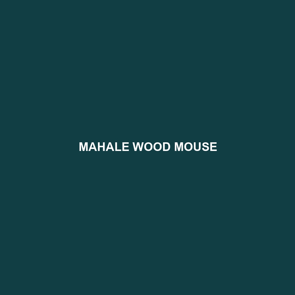 Mahale Wood Mouse