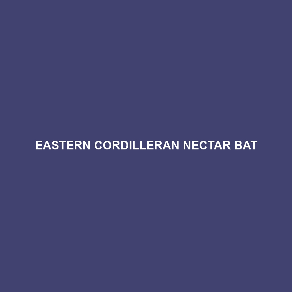 Eastern Cordilleran Nectar Bat