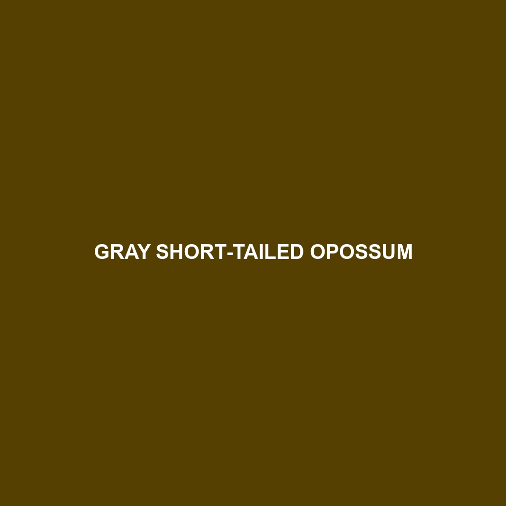 Gray Short-tailed Opossum