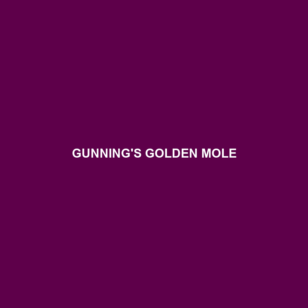 Gunning's Golden Mole