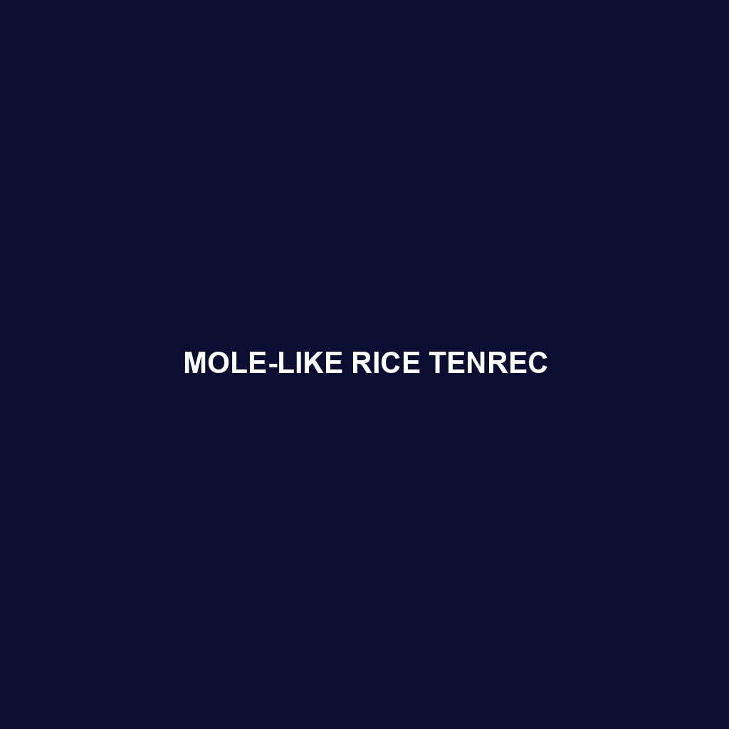 Mole-like Rice Tenrec