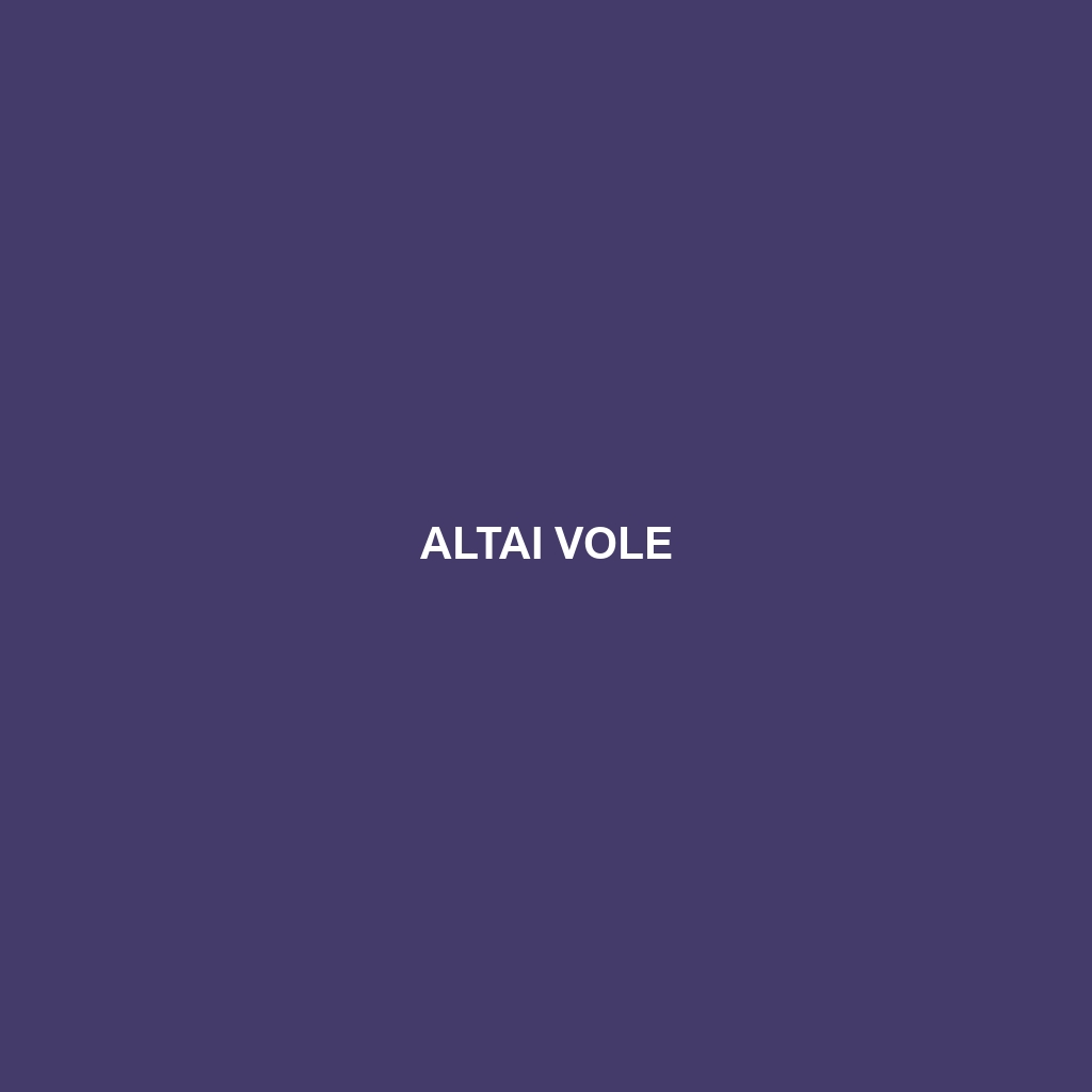 Altai Vole